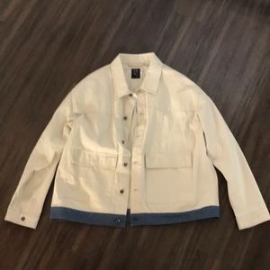 Original Use Jacket - Cream w/Indigo accents -  XL
